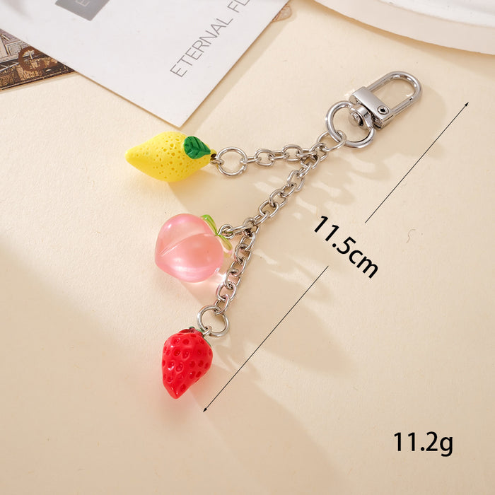Wholesale Country Style Fruit Acrylic Keychain Pendant - Cute Fashion Accessory