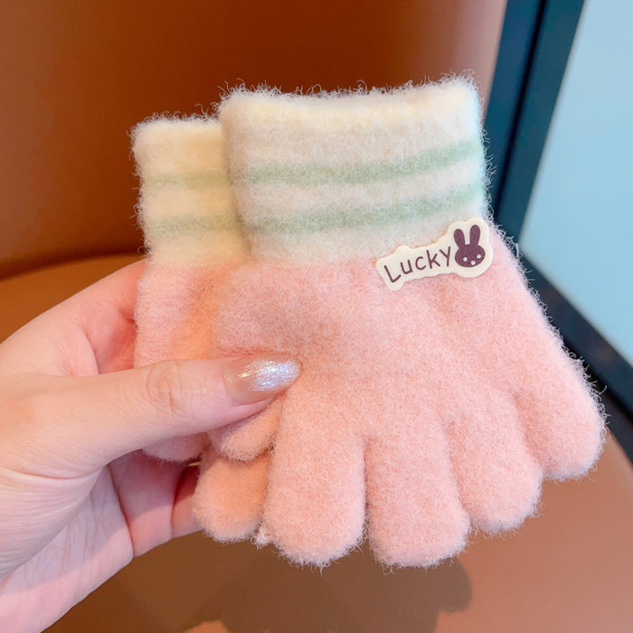 Wholesale children' s cute bear warm gloves