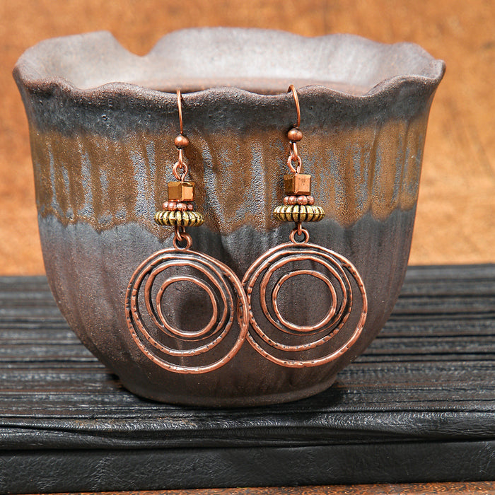 Wholesale Bohemian Tassel Geometric Earrings - Retro Ethnic Style Fashion Accessory MOQ≥2