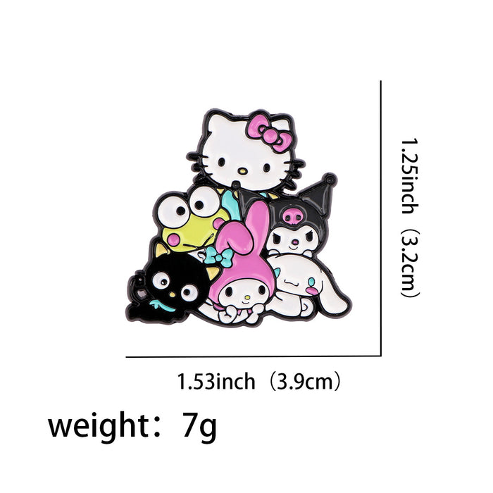 Wholesale Cartoon Red Bow Cat Brooch Badge Clothing Backpack Decorations