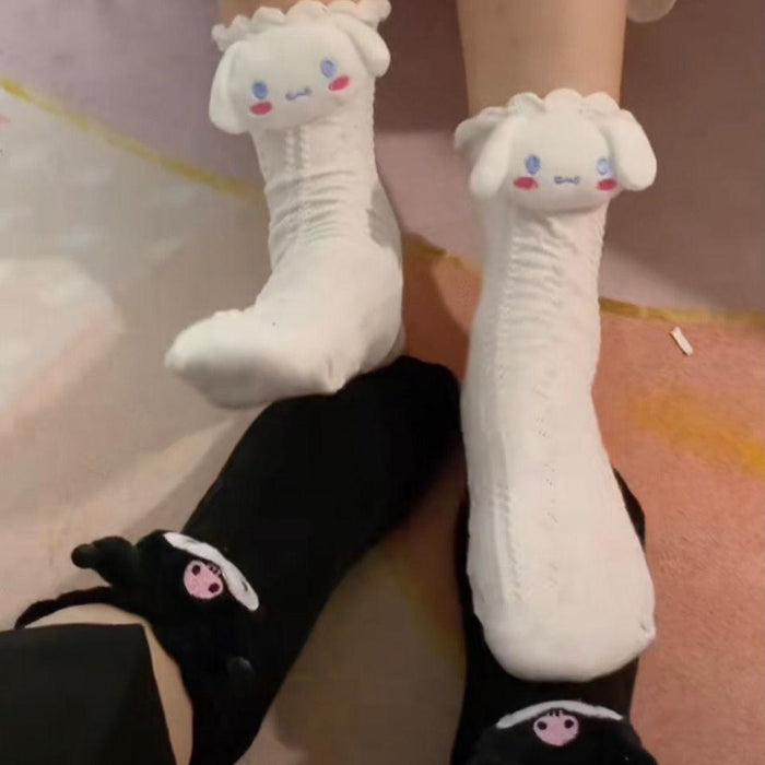 Wholesale White Cat Cute Couple Autumn and Winter Socks