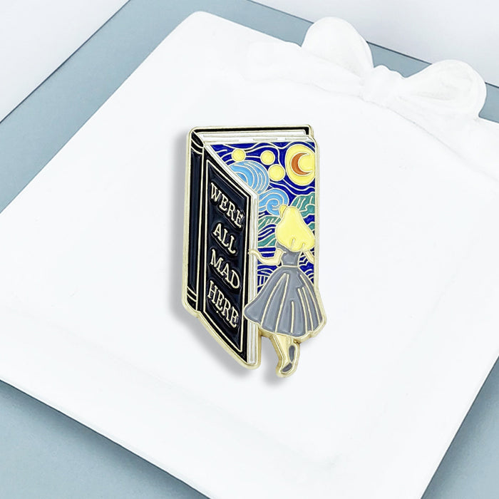 Wholesale Stylish Themed Cartoon Brooch Painted Zinc Alloy Enamel Pin Fashion Accessory MOQ≥2