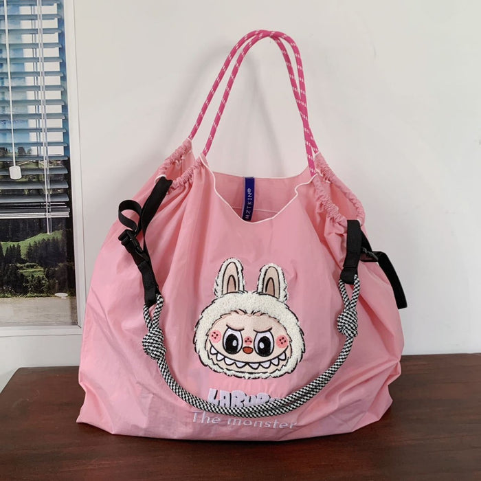 Wholesale Zippered Embroidered Shoulder Bag Waterproof Nylon Messenger Bag Handheld Canvas Bag