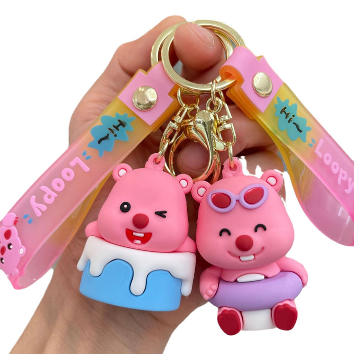 Wholesale Keychain pendant, internet famous figurine pendant, small gift cartoon car keychain