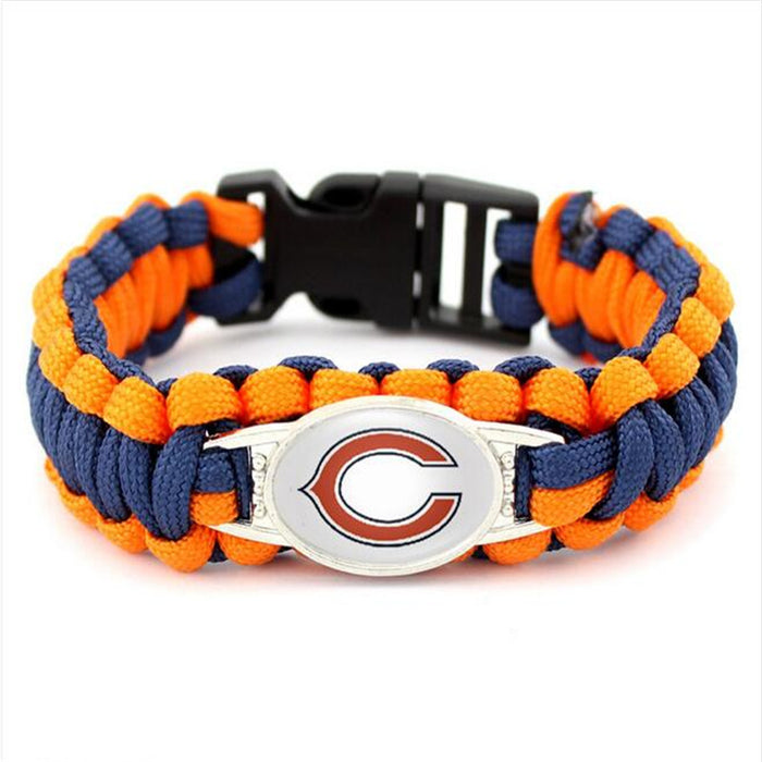 Wholesale Football  Alloy Buckle Woven Bracelet
