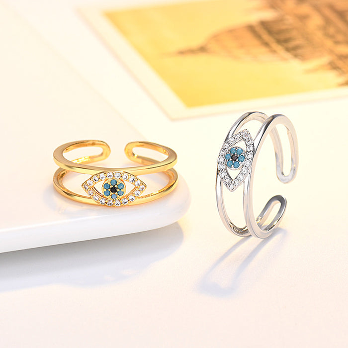 Wholesale Devil' s Eye Ring Women' s Niche All-match Blue Eyes Index Finger