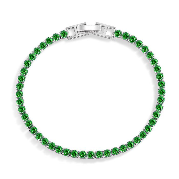 Wholesale Diamond-Set Contion Tennis Bracelet - Stylish Cubic Zirconia Cuff for Women - Boutique Resale