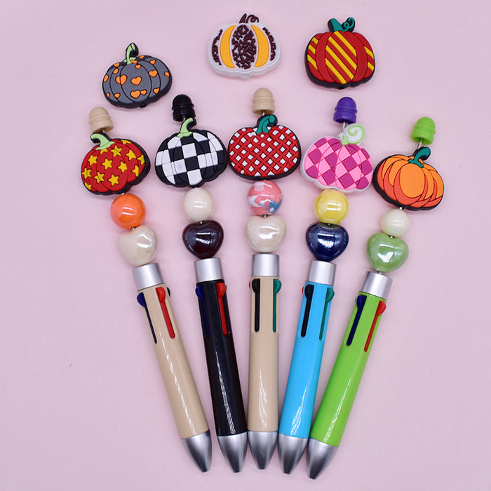 Wholesale Beaded Accessories Beaded Pen DIY Material Pvc Soft Glue Accessories Pumpkin Focus Bead Focalbead