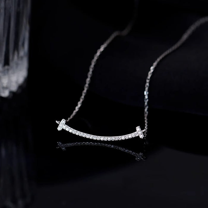 Wholesale  Necklace Women's Diamond Pendant  Clavicle Chain Titanium Steel Necklace