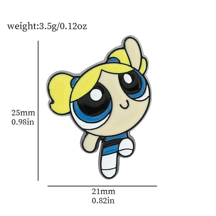 Wholesale Cartoon Characters Little Girl Metal Badge Girls Alloy Oil Dripping Brooch Accessories Pin