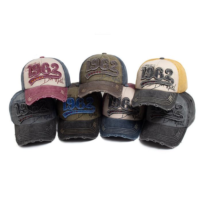 Wholesale Sun Hat Vintage Letter 1962 Number Baseball Cap