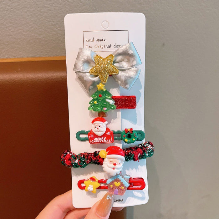 Wholesale Christmas children' s hair clips plush hair clips