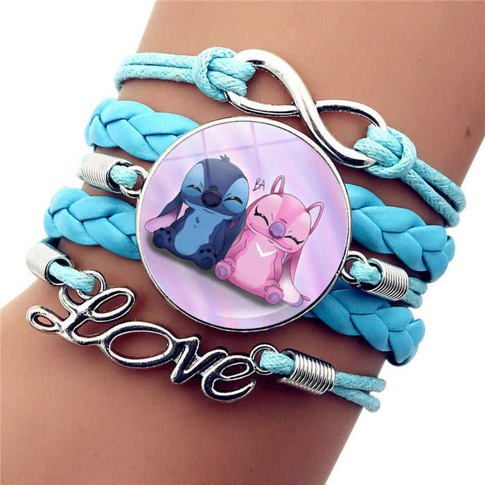 Wholesale Star Stitch Cartoon Bracelet Girl Jewelry Hot Selling Accessories Stitch Peripheral Leather Hand Jewelry JDC-BT-JY002