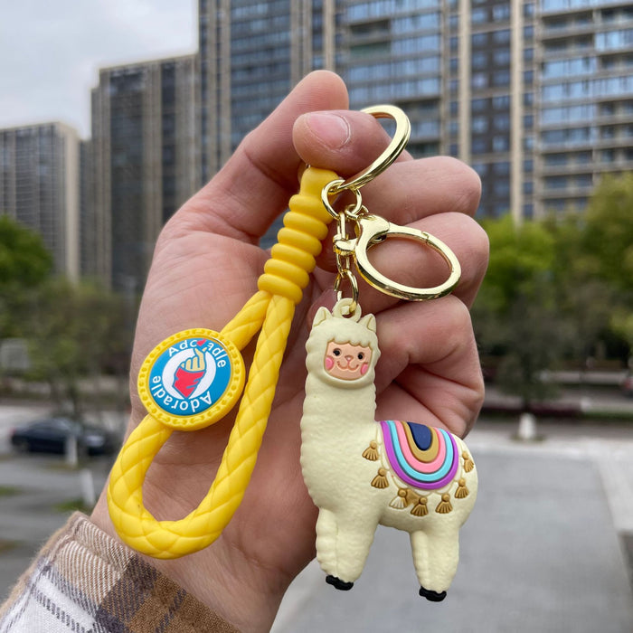 Wholesale Three dimensional soft rubber keychain metal buckle pendant backpack hanging decoration car keychain ring small gift