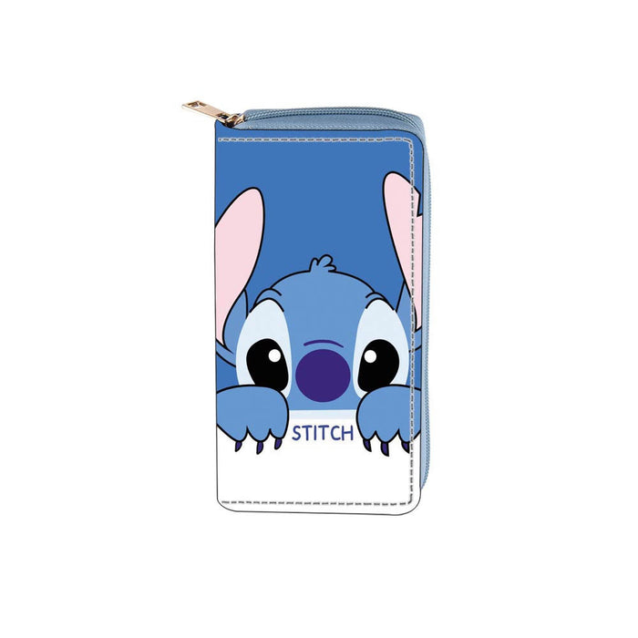 Wholesale Anime Peripheral Stitch PU Long Zipper Wallet 782 Stitch Wallet Printing JDC-WT-DengX001