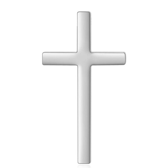 Wholesale Glossy Simple Titanium Steel Cross Pendant Female Personalized Stainless Steel Necklace Wholesale Laser Logo