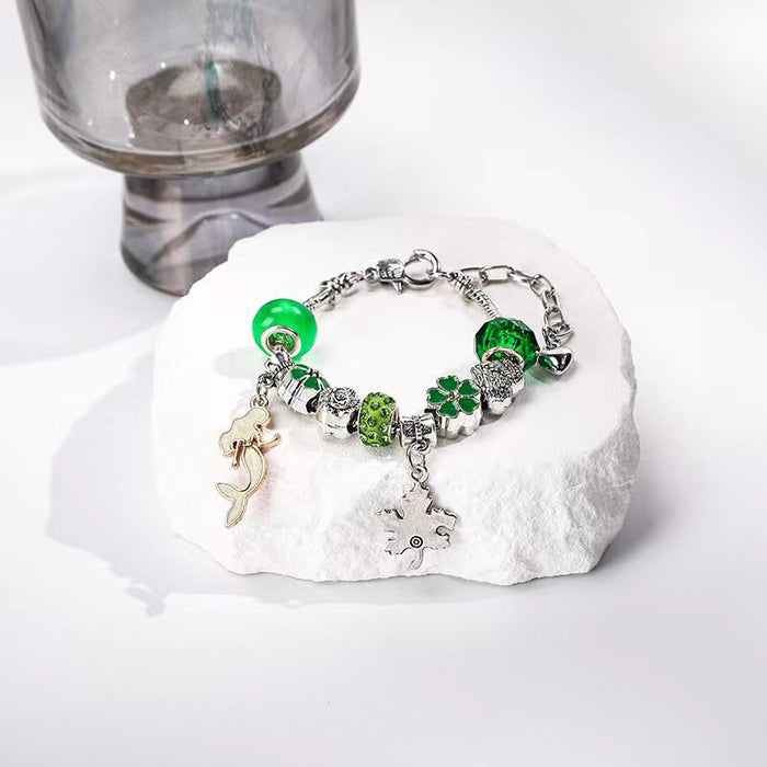 Wholesale Cartoon Large Hole Crystal Beaded Alloy Bracelet JDC-BT-JiYan001