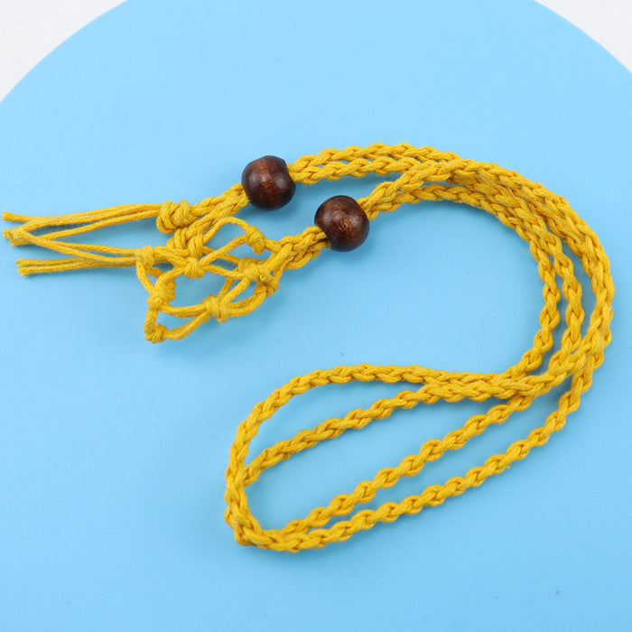 Wholesale Adjustable retractable mesh bag DIY hand woven pendant necklace