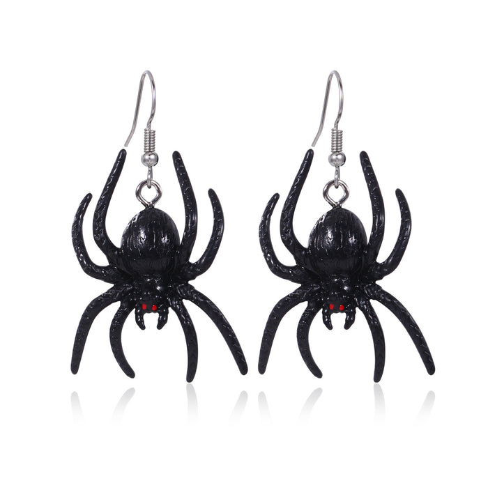 Wholesale Halloween Series Skull Frame Ghost Pumpkin Spider Bat Zinc Alloy Earrings JDC-ES-BinL007