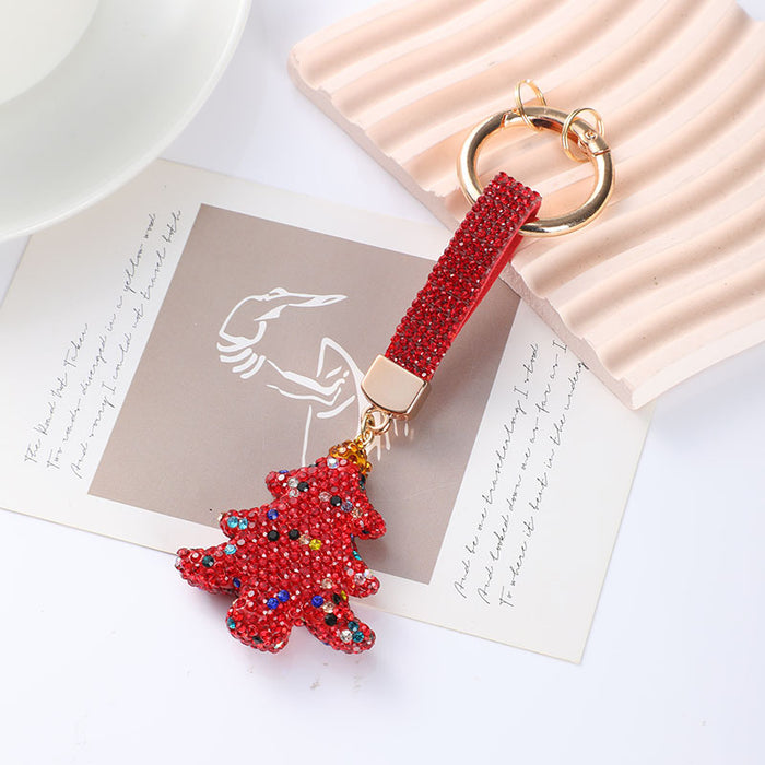 Wholesale Personalized and simple Christmas tree keychain