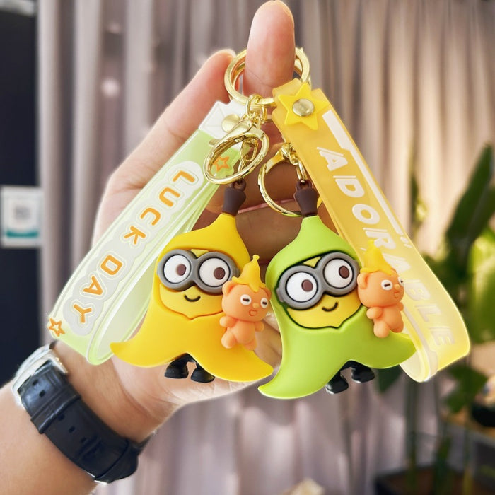 Wholesale Cartoon keychain PVC rubber pendant figurine