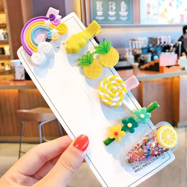 Wholesale Baby hairpins,  children' s hairpins,  cute bowknot fabric clips,  small size,  no hair damage