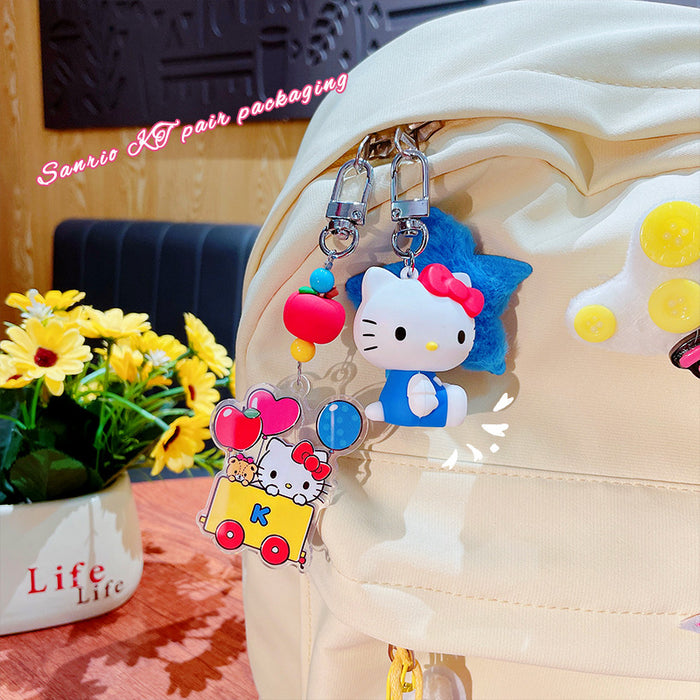 Wholesale Balloon pairing keychain couple backpack pendant small gift keychain