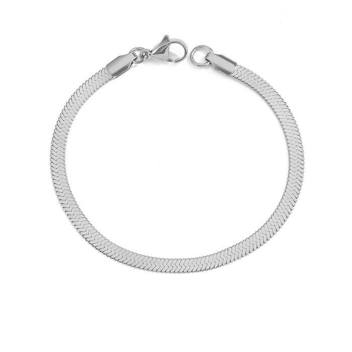 Wholesale Titanium Steel Flat Snake Chain Bracelet JDC-BT-TuoF002
