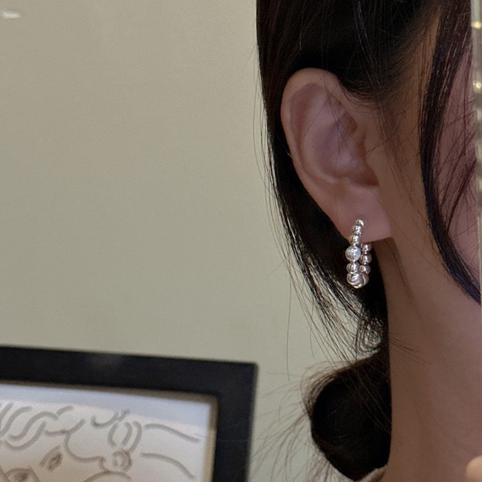 Wholesale  S925 sterling silver cat eyes gradient earrings basic ear jewelry