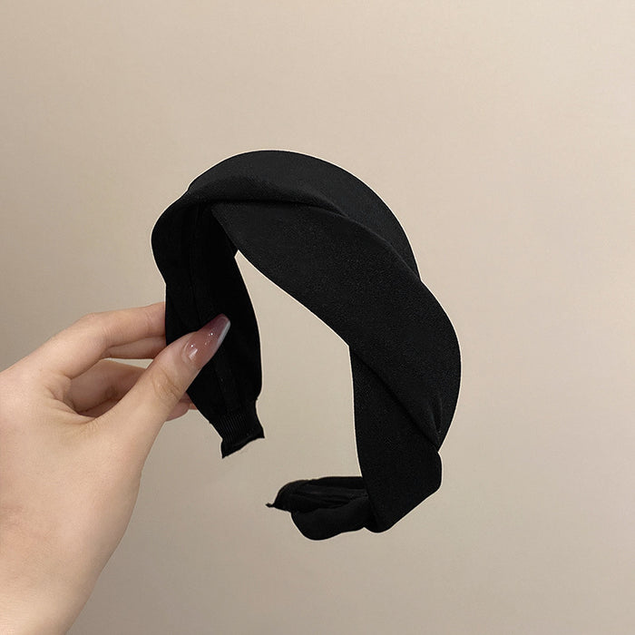 Wholesale Fried Dough Twists Hair Band Advanced Sense Simple Retro Hair Clip Female Headband Hair Jewelry Headwear
