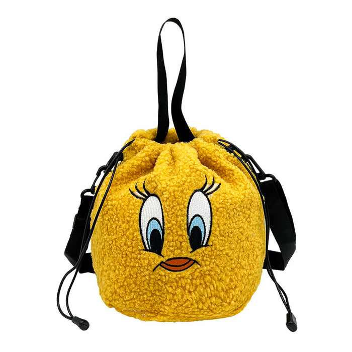 Wholesale Cute children's casual fashion cute plush cartoon bag personalized duck portable shoulder messenger bag