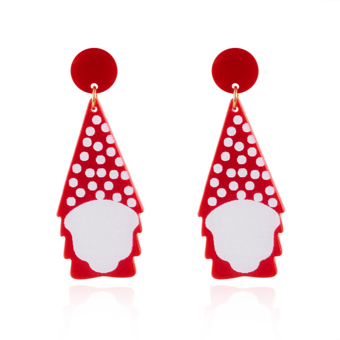 Wholesale Christmas lights gingerbread man cane Christmas tree acrylic earrings