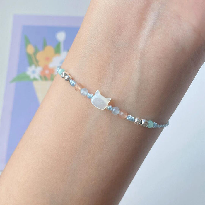 Wholesale Sweet White Cat Candy Bracelet Women's Fashion Exquisite Couple Bracelet