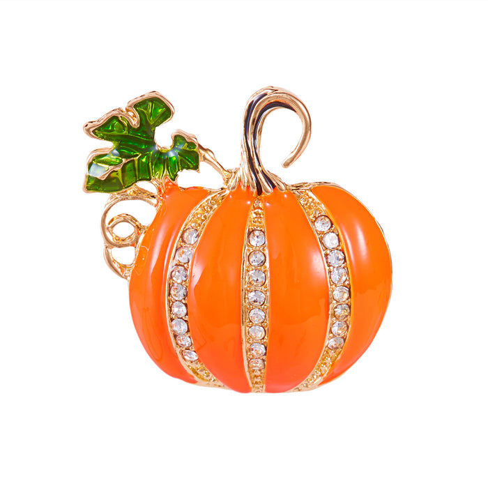 Wholesale Devil Pumpkin Brooch Rhinestone Zinc Alloy Jewelry Accessory