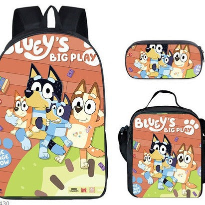 Wholesale New Style Bulloy Dog children's Leisure Lightening Large Capacity Printed Backpack Primary School Student Schoolbag JDC-BP-Shangl002