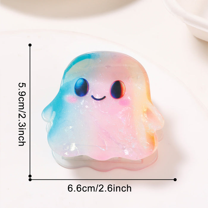Wholesale Trendy Ghost Pumpkin Gradient Hair Claw Clip PVC Cute Hair Accessory Boutique Gift