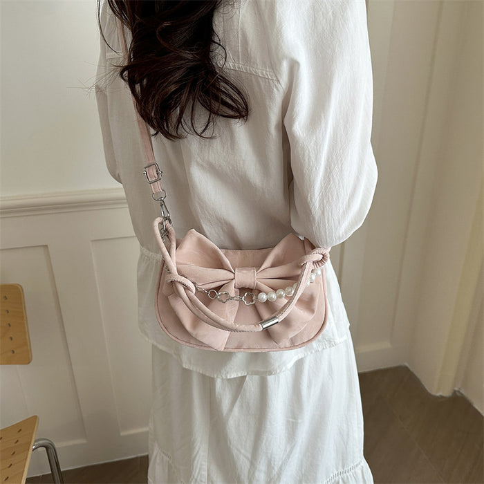 Wholesale Pu Leather Bow Shape Shoulder Crossbody Bag Stylish Fashion Accessory