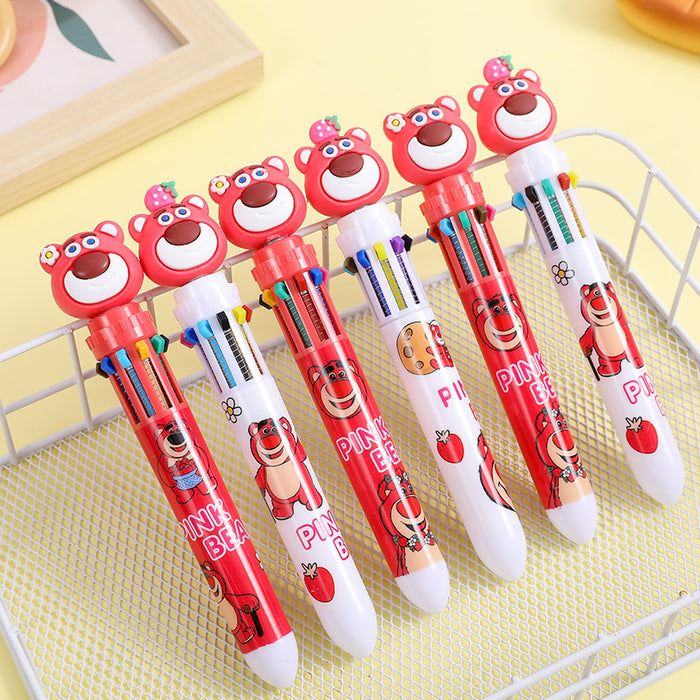 Wholesale Cartoon Doll Plastic 10 Colors Ballpoint Pen JDC-PN-KuBei009