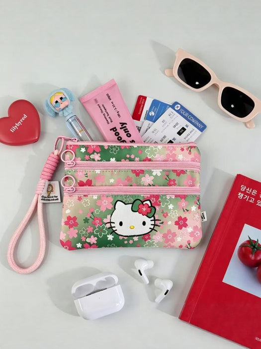 Wholesale Cute Cartoon Cat Kids Coin Purse for Girls Nylon Zipper Pouch School Supply