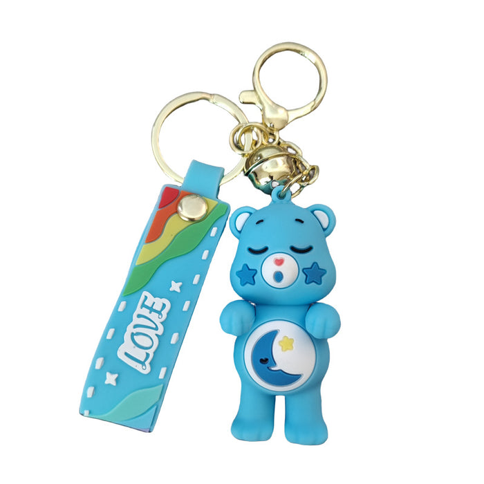 Wholesale Cartoon Teddy Bear Silicone Keychain (F) JDC-KC-ZhuoRan003