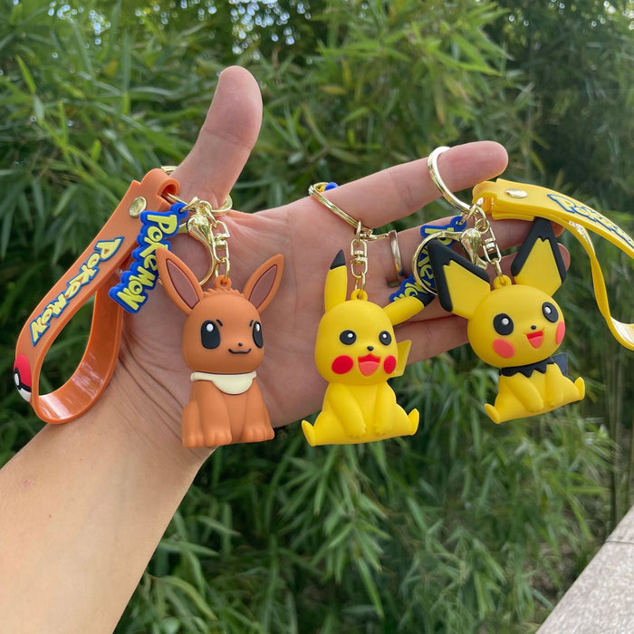 Wholesale PVC keychain, cute anime couple keychain, women's handbag pendant, car accessories wholesale