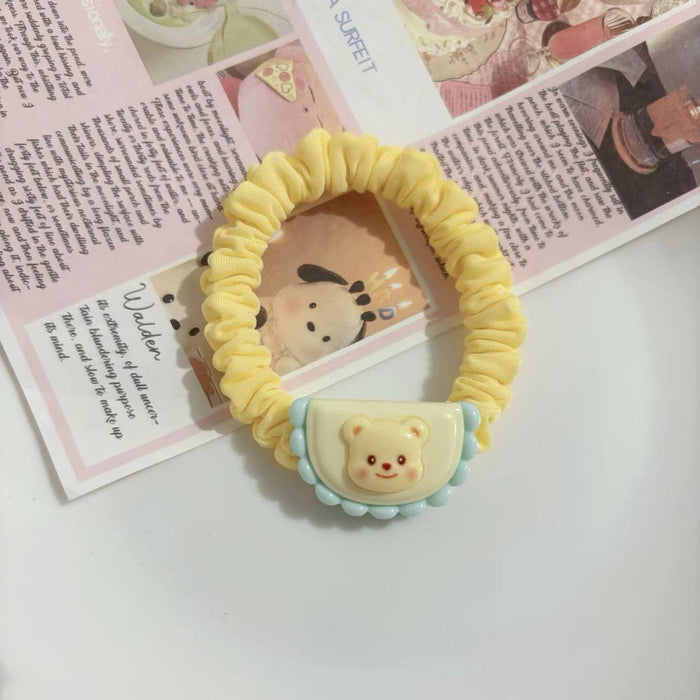 Wholesale Cute Fluffy Bear Hair Sweet Girly Heart Scrunchie Cartoon Small Hair Rope