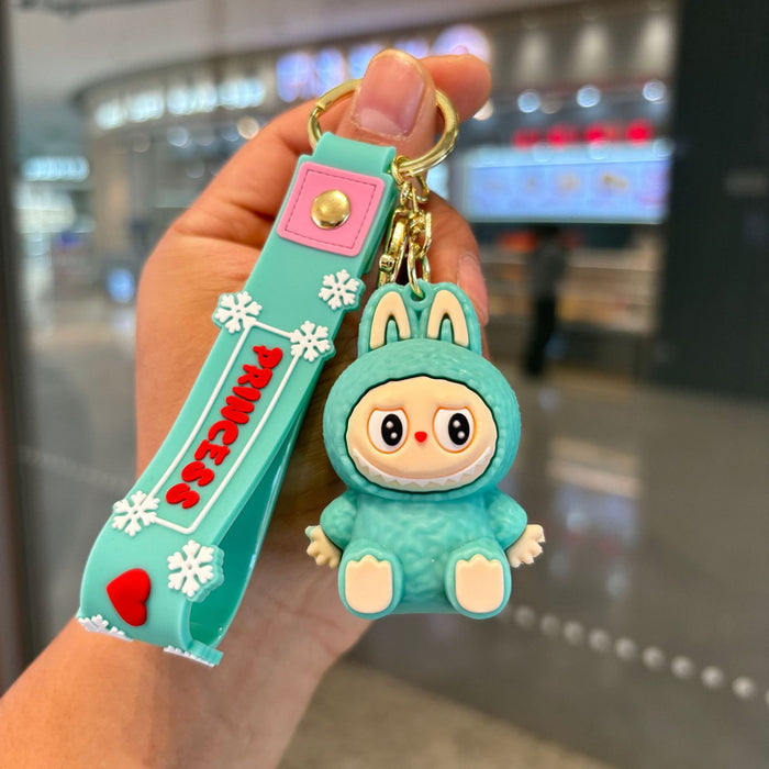 Wholesale Sitting Keychain Little Sheep Cute Three-Dimensional Soft Plastic Doll Small Gift Backpack Pendant