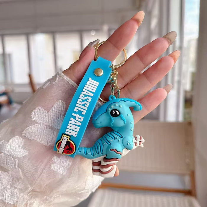 Wholesale Cartoon cute dinosaur soft plastic doll keychain student pendant schoolbag accessories small gift pendant