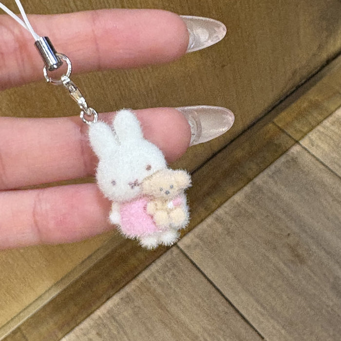 Wholesale Flocked Cat Phone Charm &  Keychain