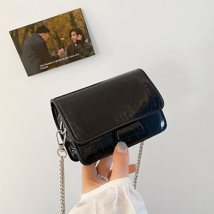 Wholesale Small square bag new high-end niche crossbody silver mini bag