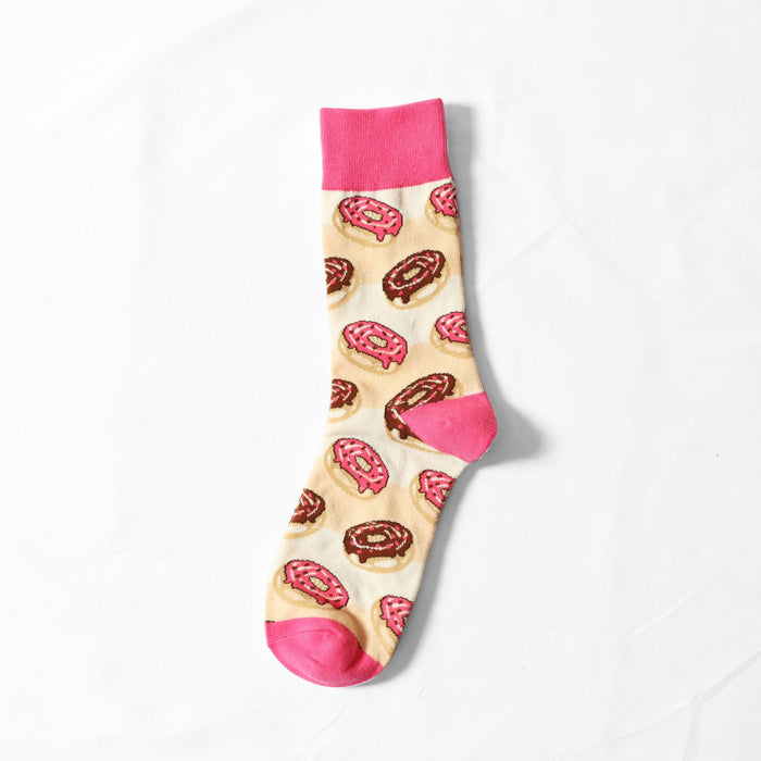Wholesale Trendy socks, men's socks, donuts, women's socks, midsole, fashionable socks