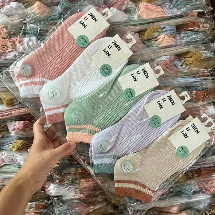 Wholesale Solid color cotton short socks, short cotton socks, short tube socks