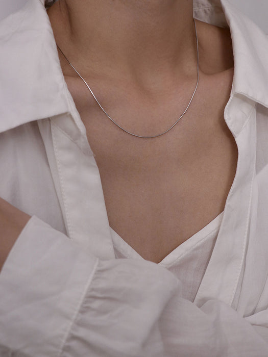 Wholesale  basic snake bone chain s925 sterling silver necklace simple all-match clavicle chain stackable