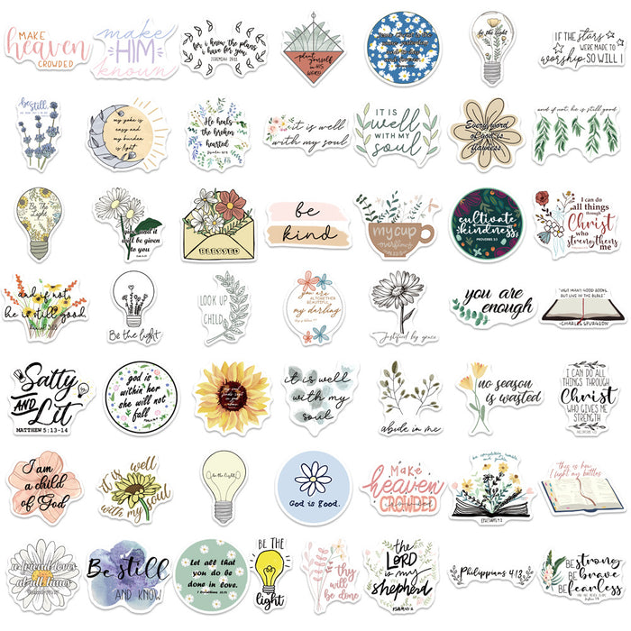 Wholesale 150psc Bible Stickers for Laptop Stickers Graffiti Handbook Stickers